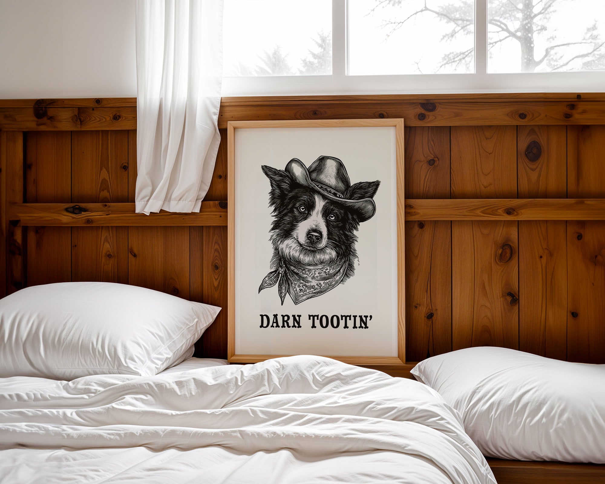 Cowboy Dog Print size comparison guide
