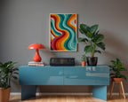 Groovy Retro Swirl Print