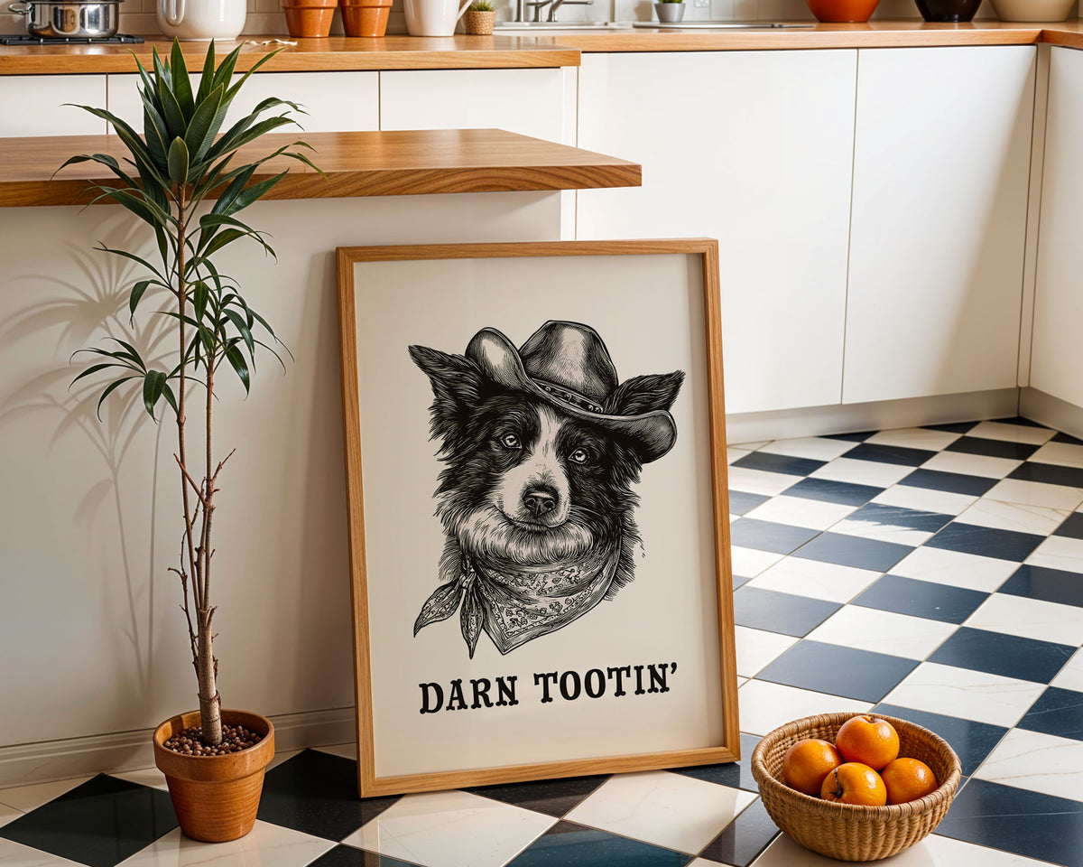 Cowboy Dog Print