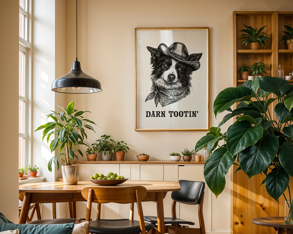 Cowboy Dog Print