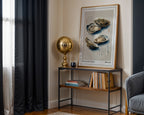 Sumi-e Oyster Print displayed in a kitchen or dining setting
