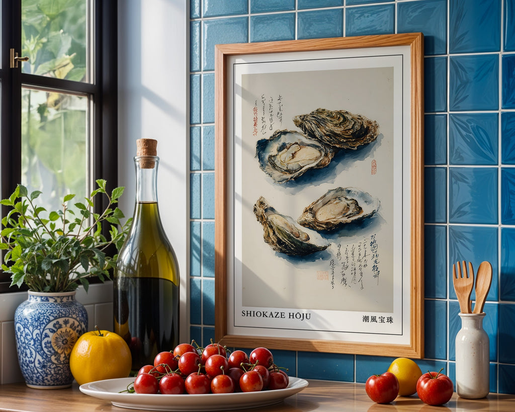 Sumi-e Oyster Print size comparison guide