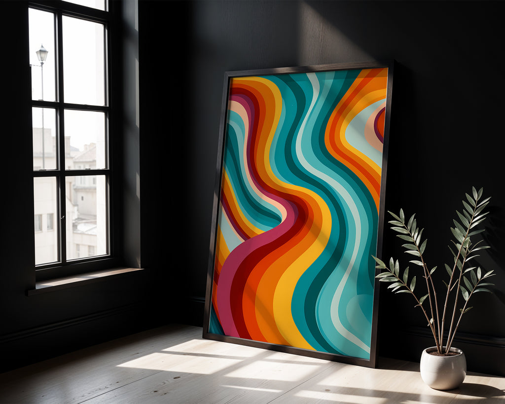 Groovy Retro Swirl Print