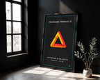 Penrose Triangle Print print styled in a gallery-wall setting