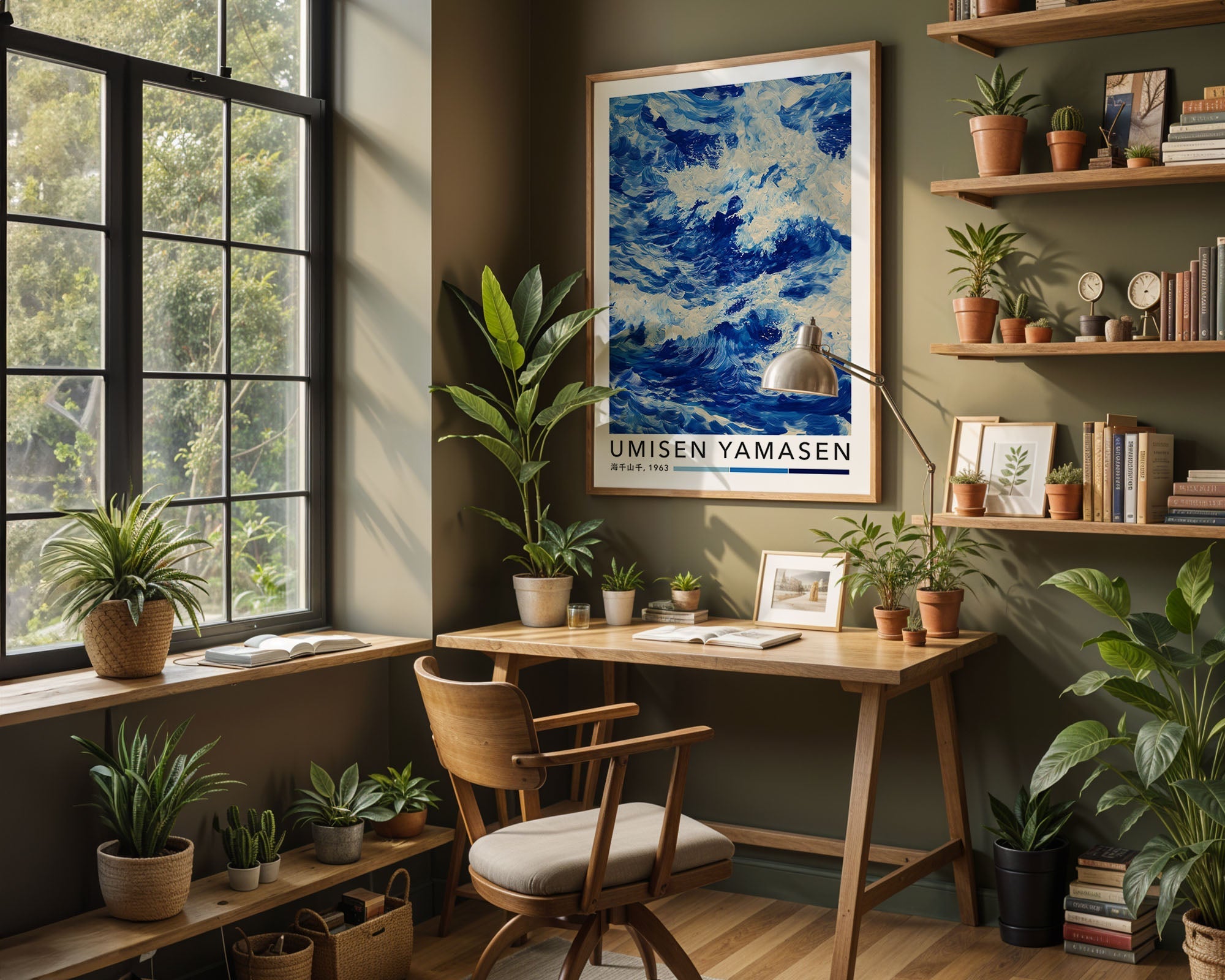 Japanese Wave Print — Digital Download shown at an angle to display detail
