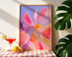Citrus Abstract Print wall art in a home interior