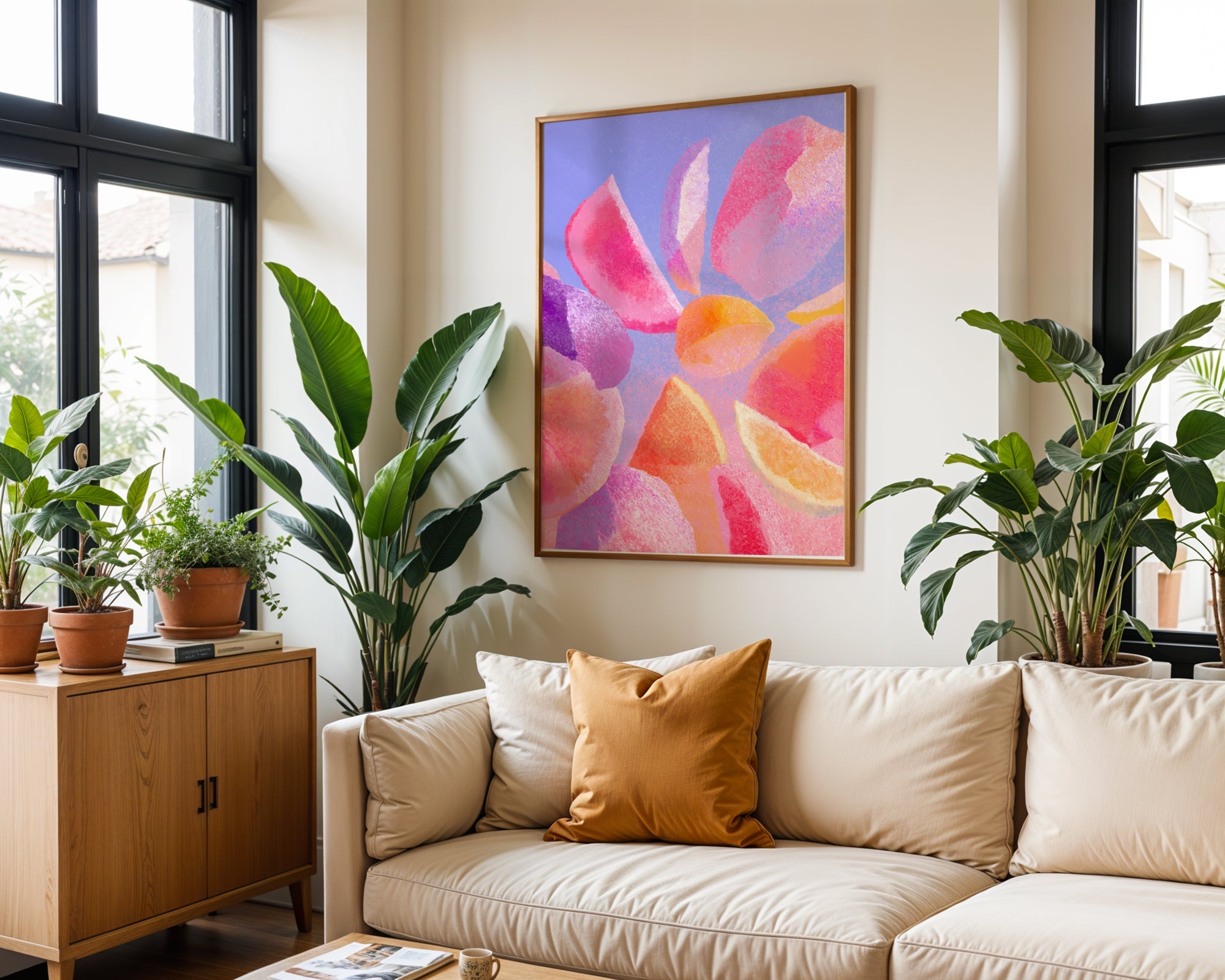 Citrus Abstract Print — Digital Download