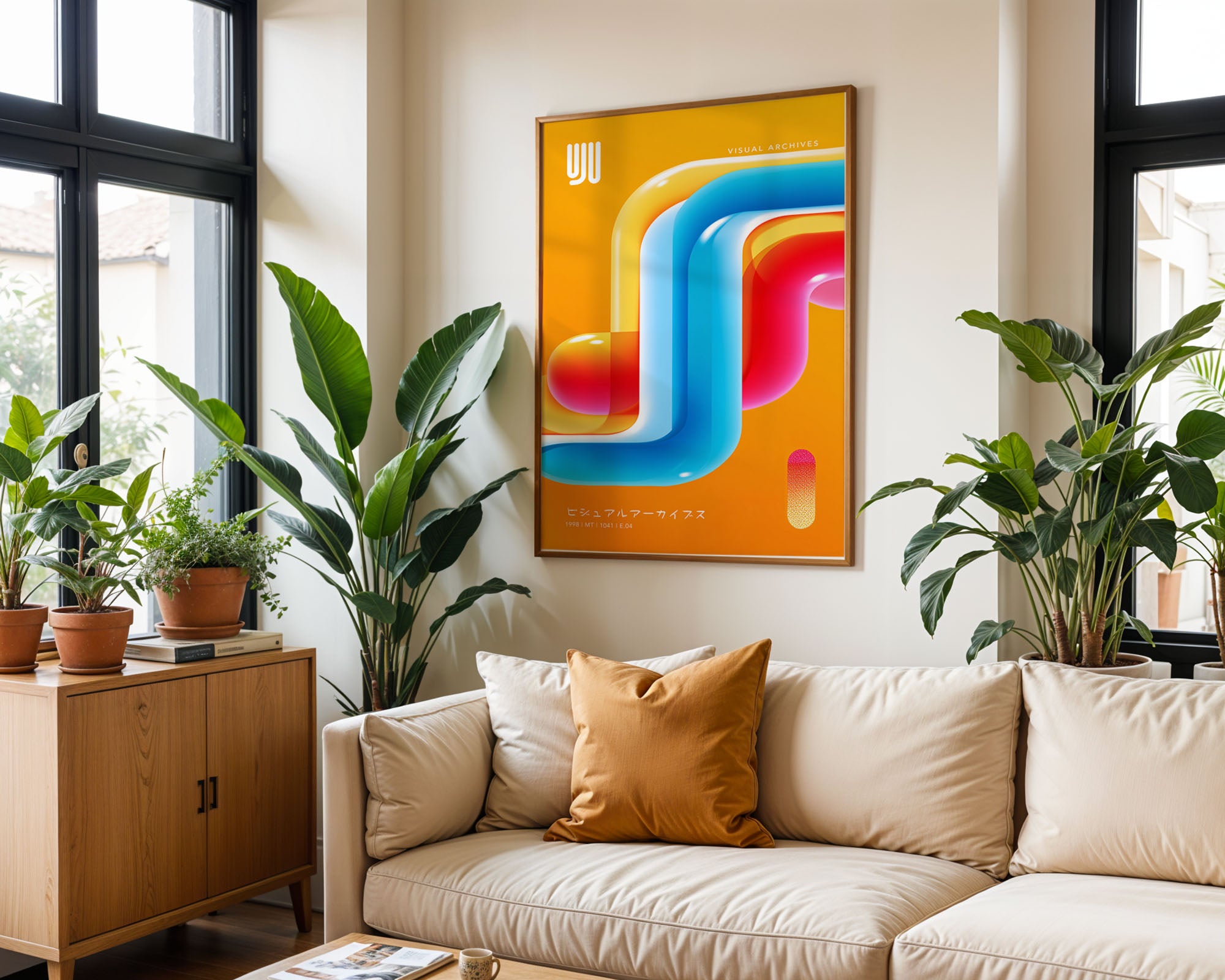 Neon Abstract Print — Digital Download