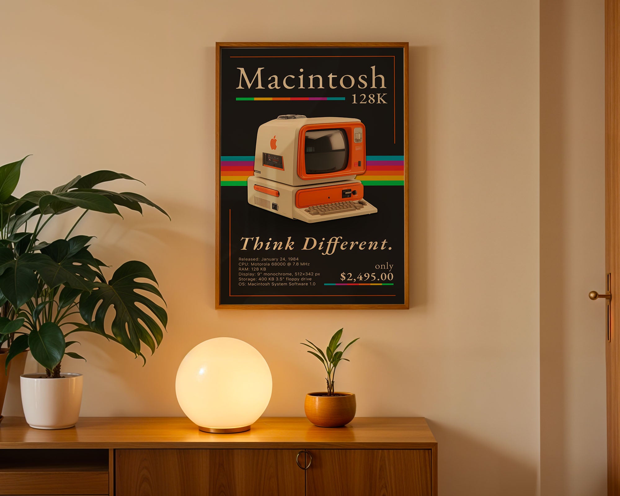Retro Macintosh 128K Print