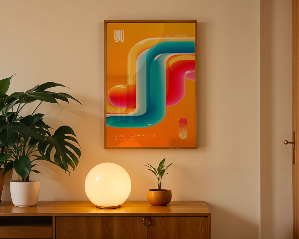 Neon Abstract Print — Digital Download