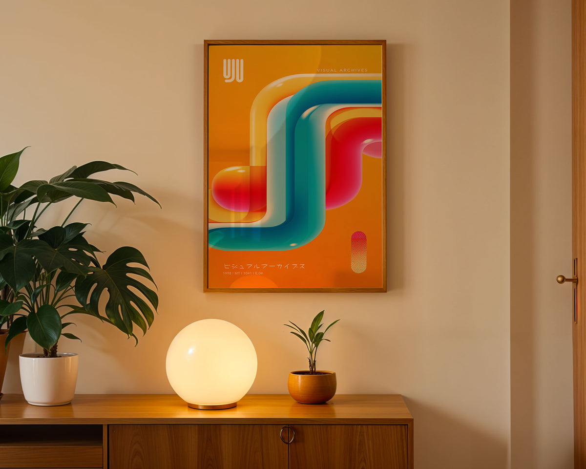 Neon Abstract Print — Digital Download