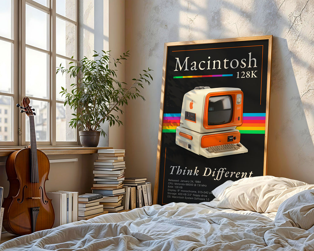 Retro Macintosh 128K Print — Digital Download