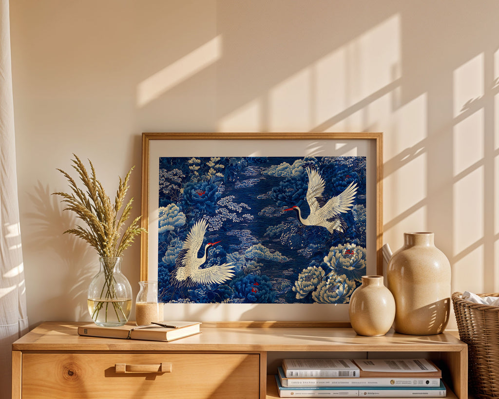 Blue Crane Print size comparison guide