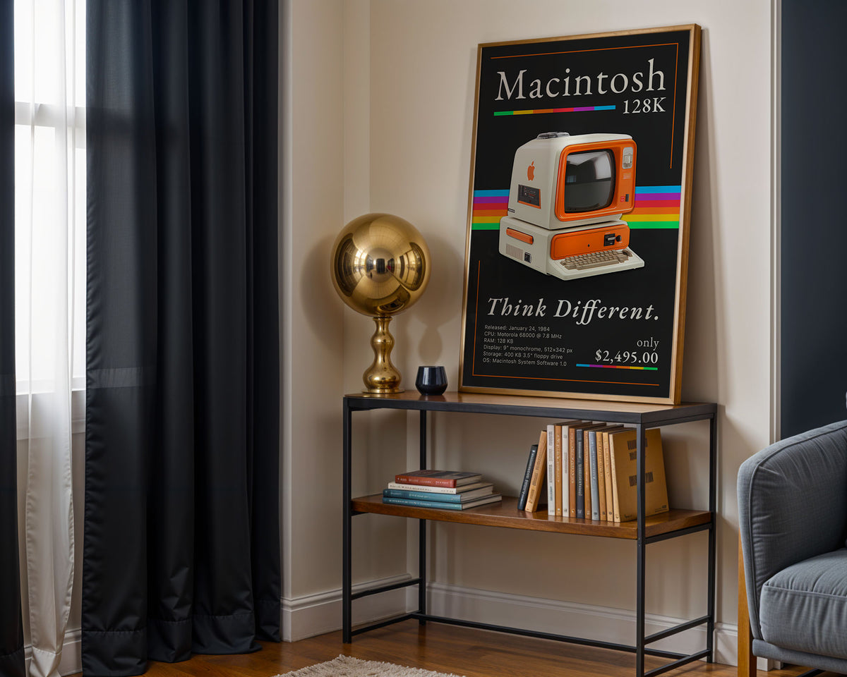 Retro Macintosh 128K Print