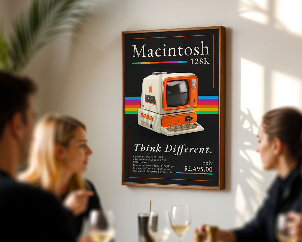Retro Macintosh 128K Print — Digital Download