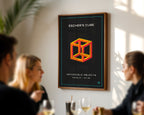 Impossible Cube Print — Digital Download mockup in a furnished room