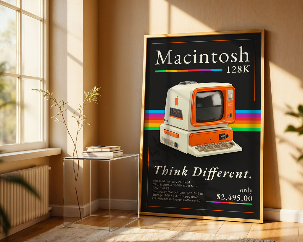Retro Macintosh 128K Print — Digital Download