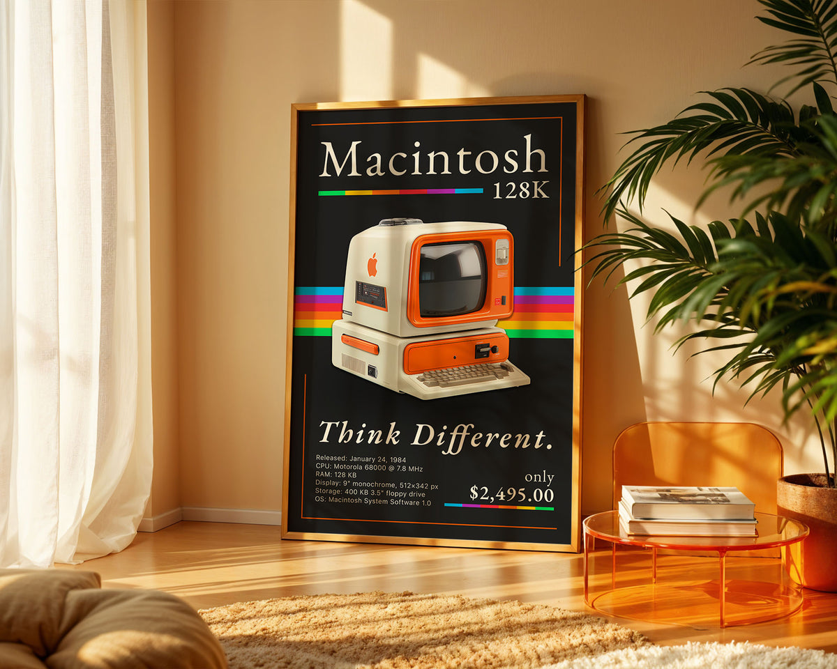 Retro Macintosh 128K Print