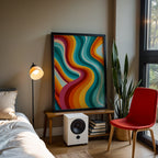 Groovy Retro Swirl Print
