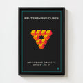 Reutersvärd cubes impossible geometric illusion art print
