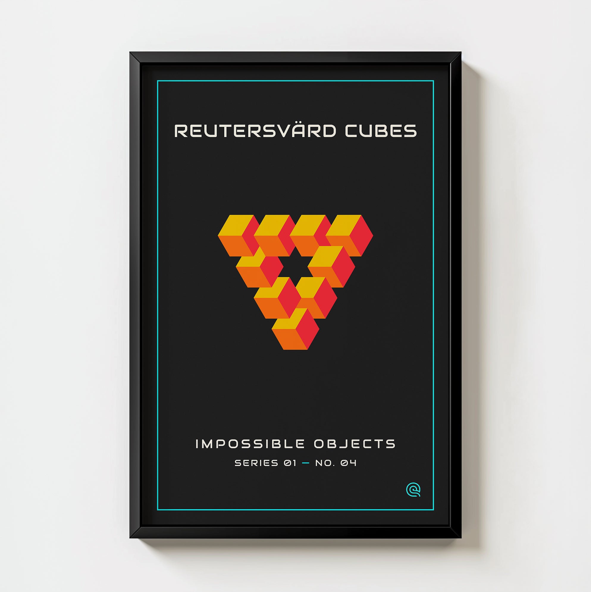 Reutersvärd Cubes Print: Impossible Geometric Wall Art