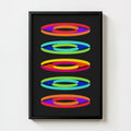 Retro Geometric Rings Print — Digital Download digital download, concentric rings in warm mid-century color