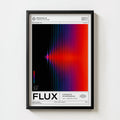 FLUX Print digital download, soundwave translated into Bauhaus-inspired prisms and color bands