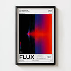 FLUX Print digital download, soundwave translated into Bauhaus-inspired prisms and color bands
