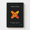 Möbius cross impossible object geometric art print
