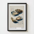 Sumi-e Oyster Print digital download, single oyster in loose sumi-e ink brushwork