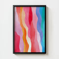 Rainbow waves modern colorful abstract art print