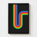 Retro Rainbow Print Triptych Set — Digital Download