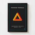 Penrose Triangle Print — Digital Download digital download, the impossible Penrose triangle, optical illusion art