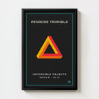 Penrose Triangle Print — Digital Download digital download, the impossible Penrose triangle, optical illusion art