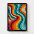 Groovy Retro Swirl Print — Digital Download digital download, rainbow swirls in a groovy sixties-and-seventies palette