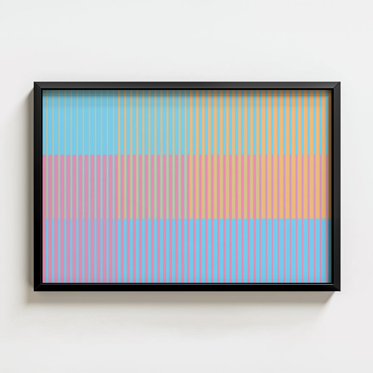 Pastel Stripe Print digital download, soft hand-brushed pastel gradient abstract art